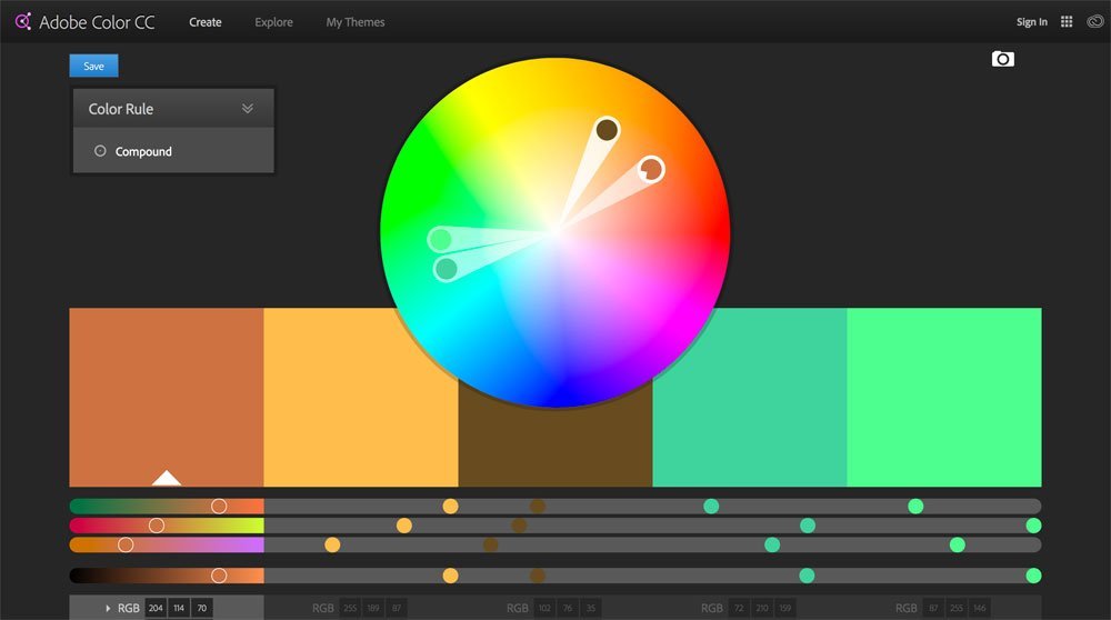 Adobe Color CC — 6 free tools to help you pick iconic brand colours