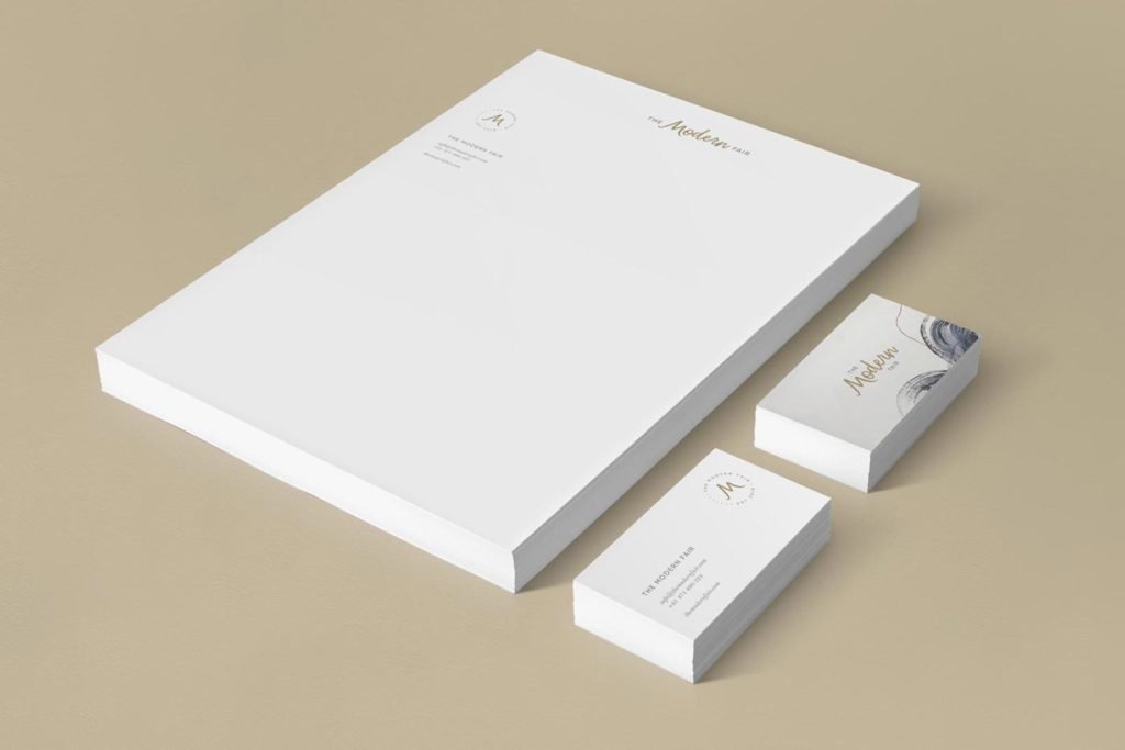 The Modern Fair stationery design, by Lisa Furze