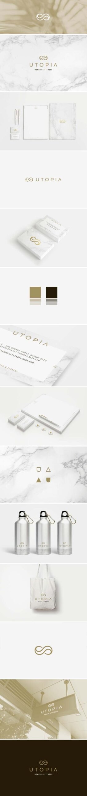 Sydney gym, Utopia Health & Fitness, branding and design by Lisa Furze