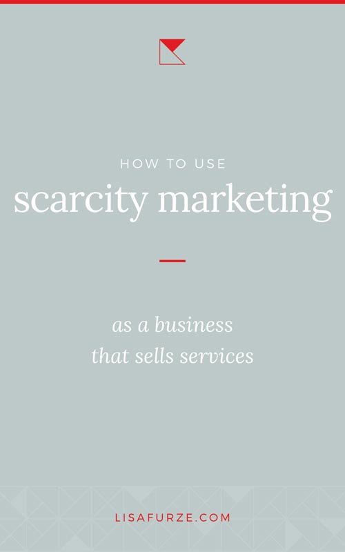 Here's how to use scarcity marketing with your service-based business, so you can drive more desirability to your offerings.