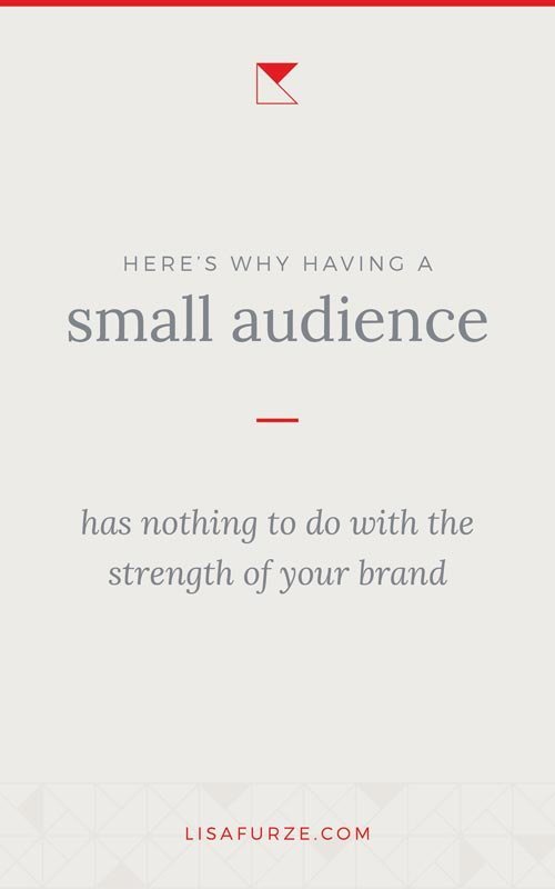 We all start with small audiences, but does that mean we can't make a real impact and establish a strong brand from those early stages? Here are my thoughts!