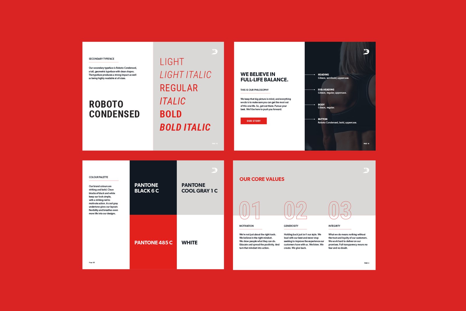 DMoose style guide pages, designed by Lisa Furze