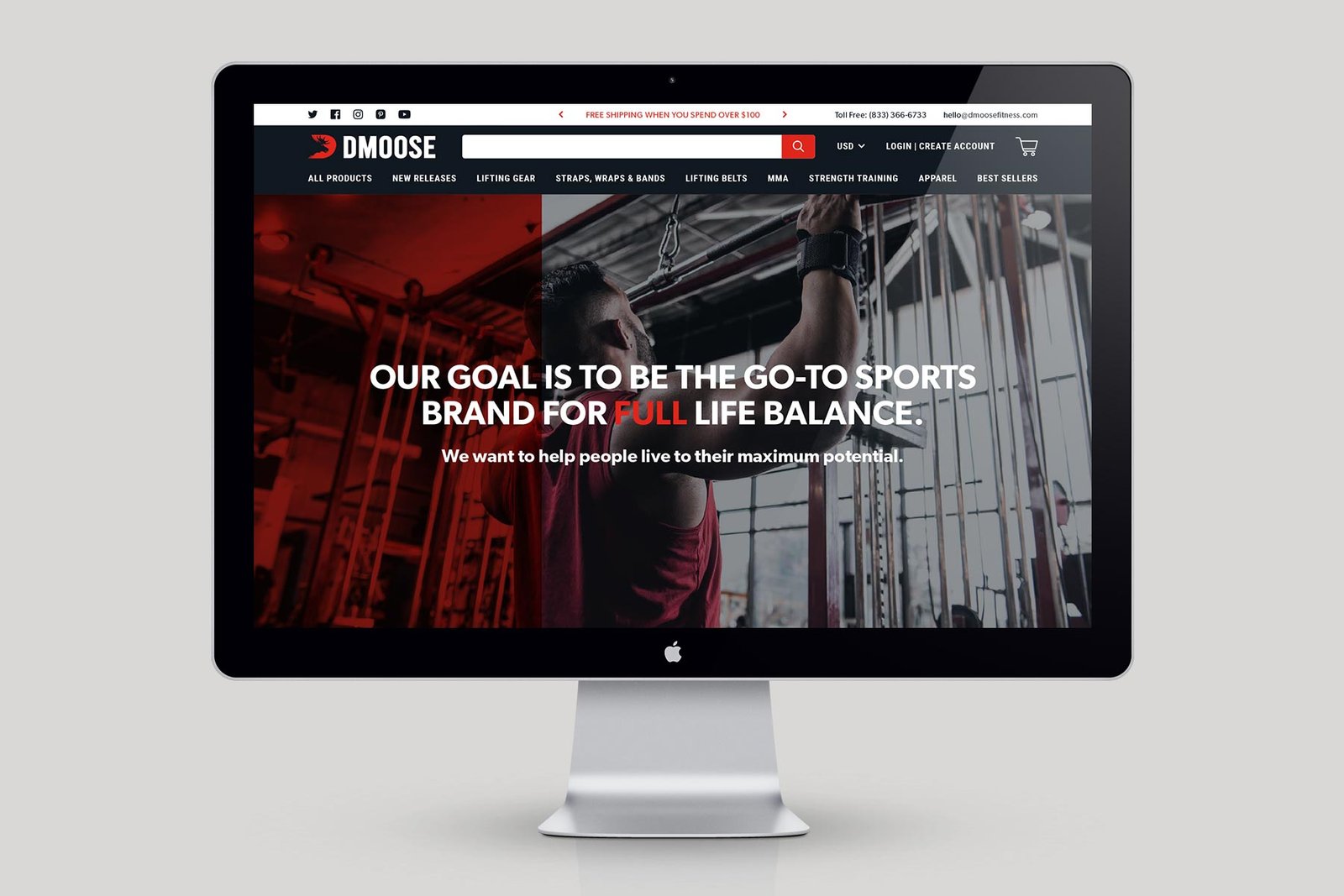 DMoose website page, designed by Lisa Furze