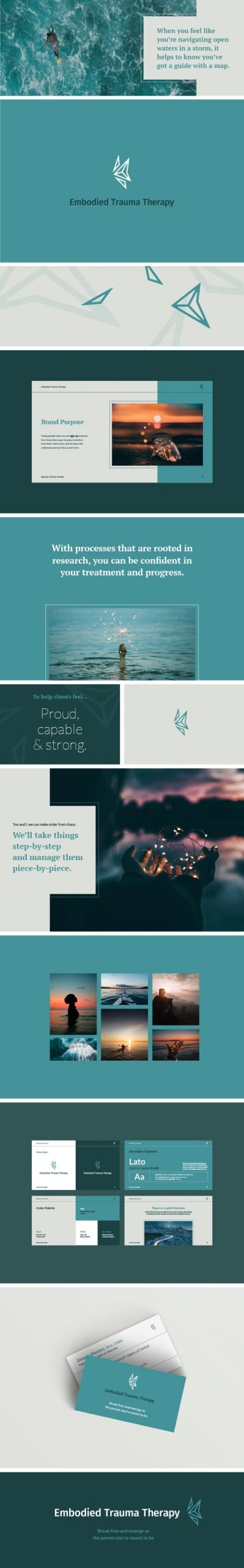 Identity design and messaging for trauma therapy brand