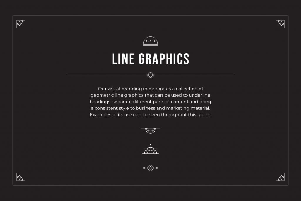 Line graphics for brand identity design