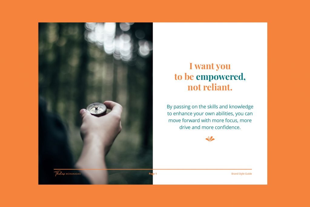 Business psychologist brand style guide page