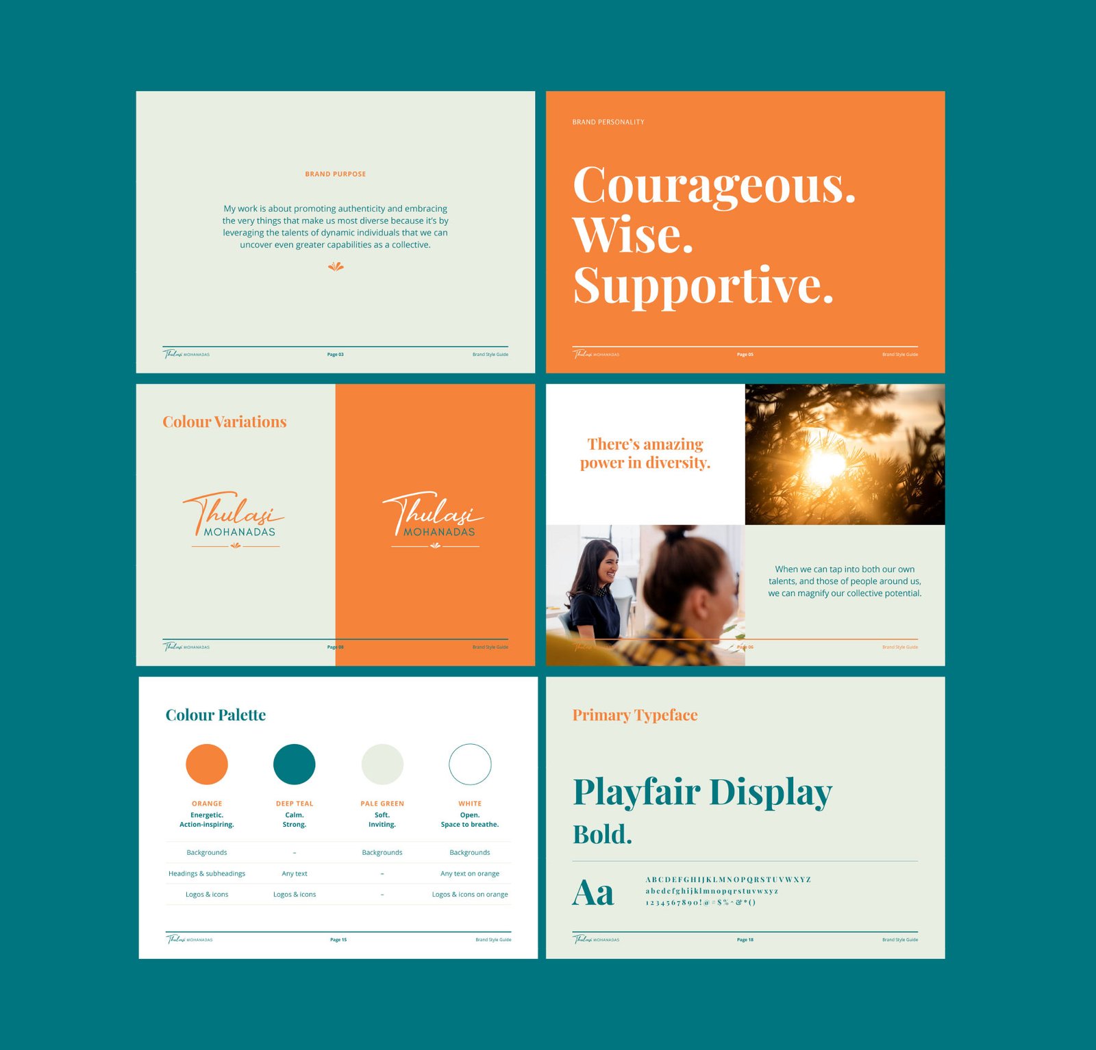 Business psychologist style guide page examples