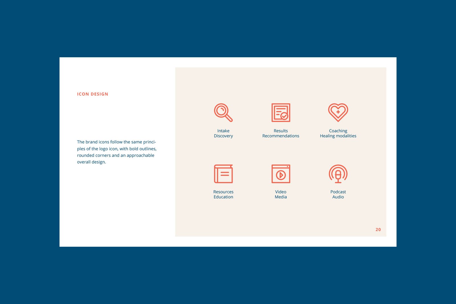 Brand icon designs for nutrition and wellness coach