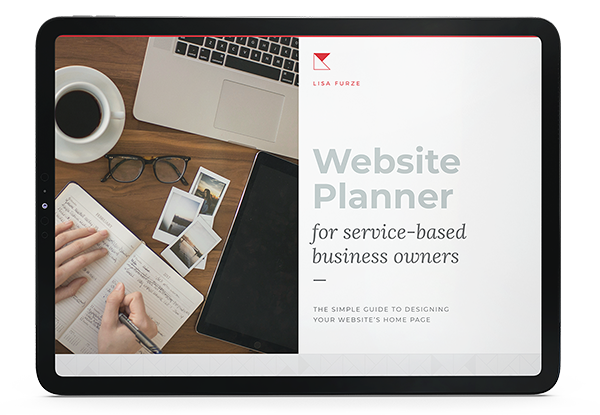 The free downloadable Website planner on an iPad