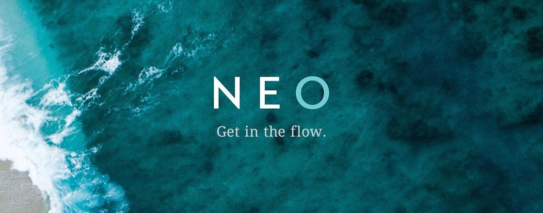 NEO logo and tagline, designed by Lisa Furze