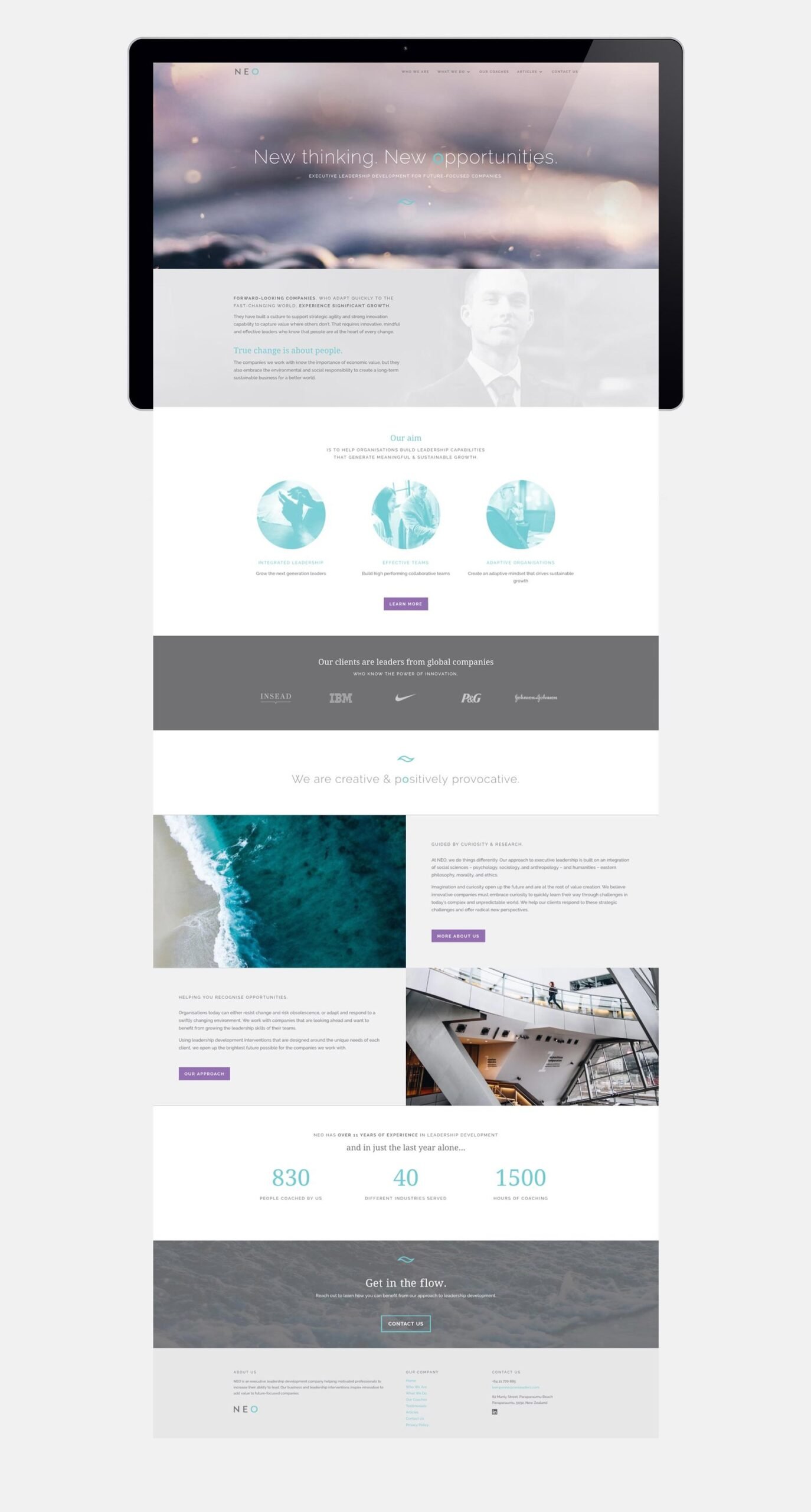 Executive coaching brand website design by Lisa Furze