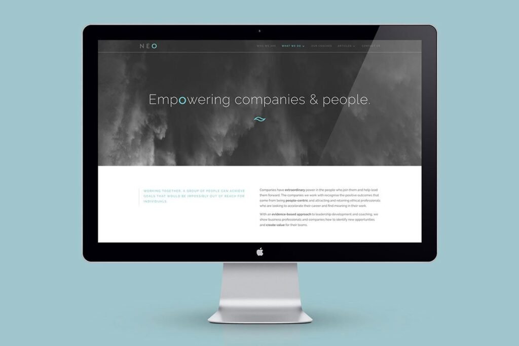 Executive coaching brand website design by Lisa Furze