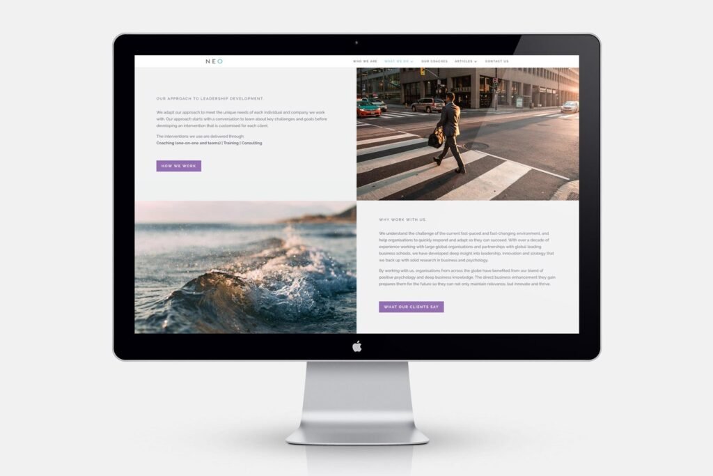 Executive coaching brand website design by Lisa Furze