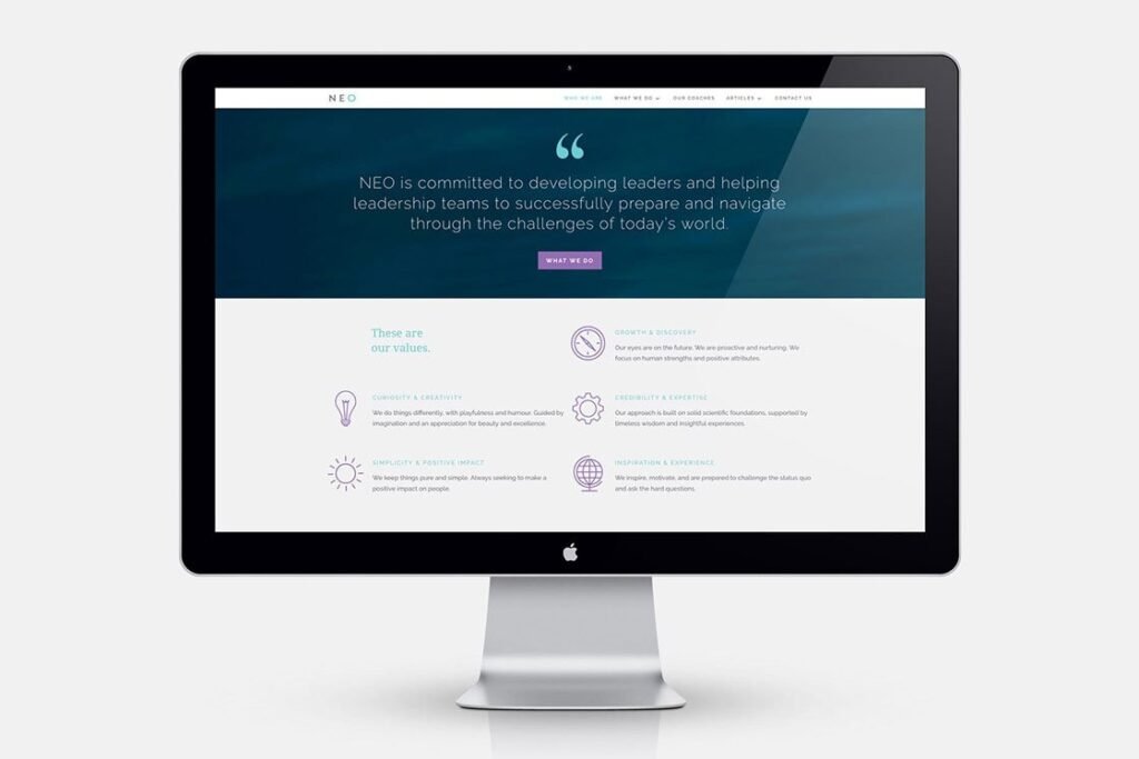 Executive coaching brand website design by Lisa Furze