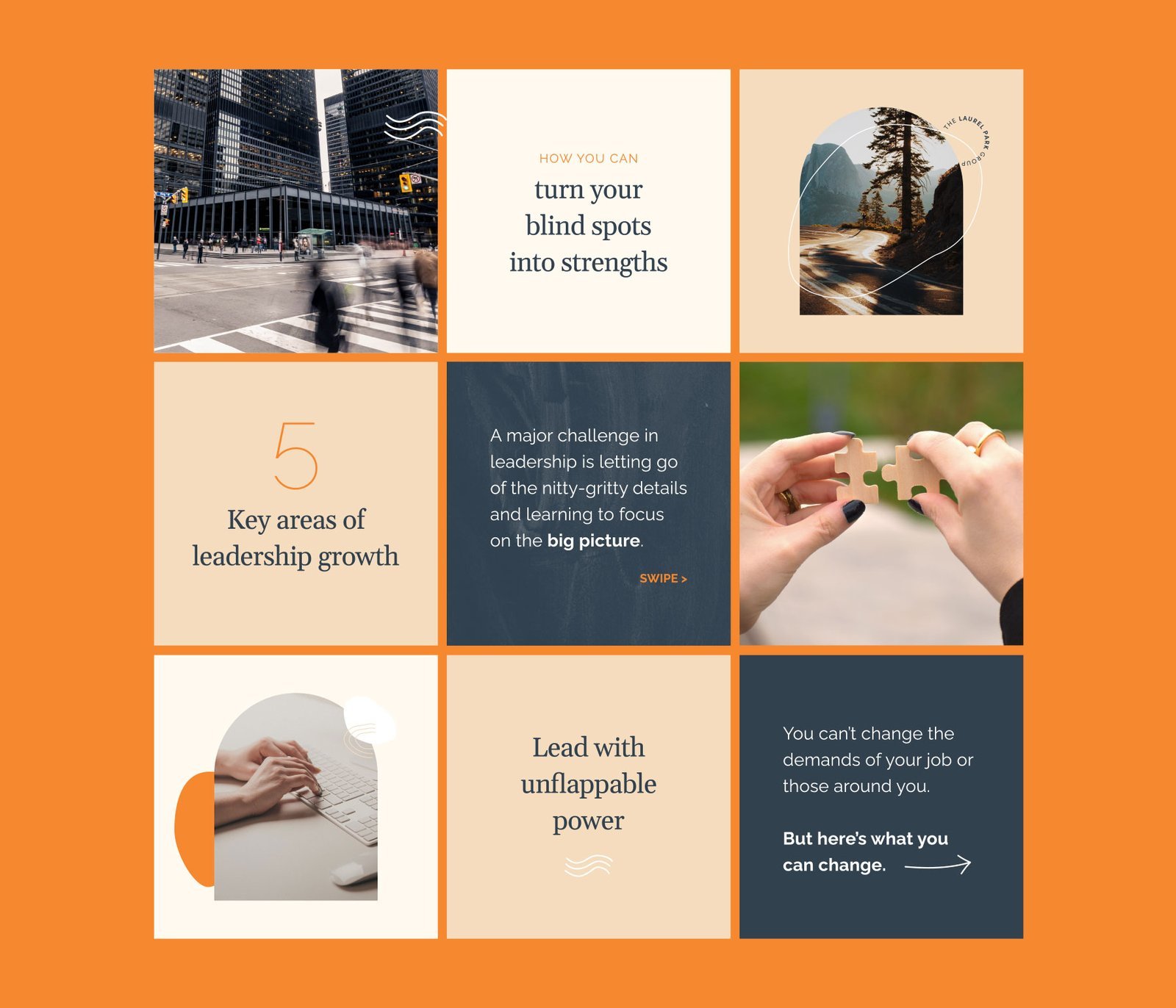 Social media post examples for leadership coaching group Instagram