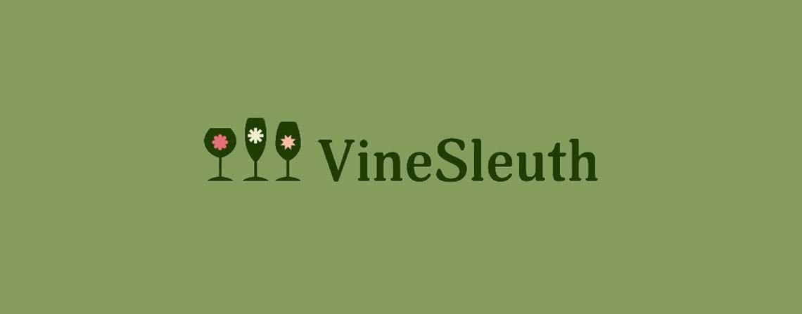 VineSleuth horizontal logo design