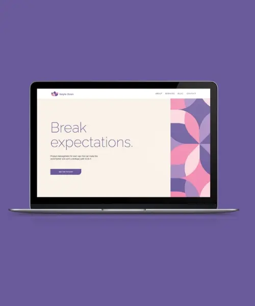 Business consultant website mockup