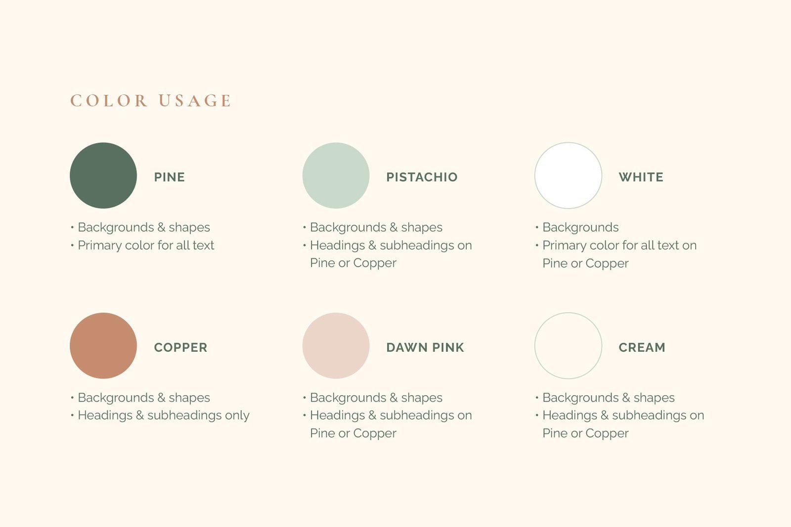 Holistic psychotherapist brand colour palette