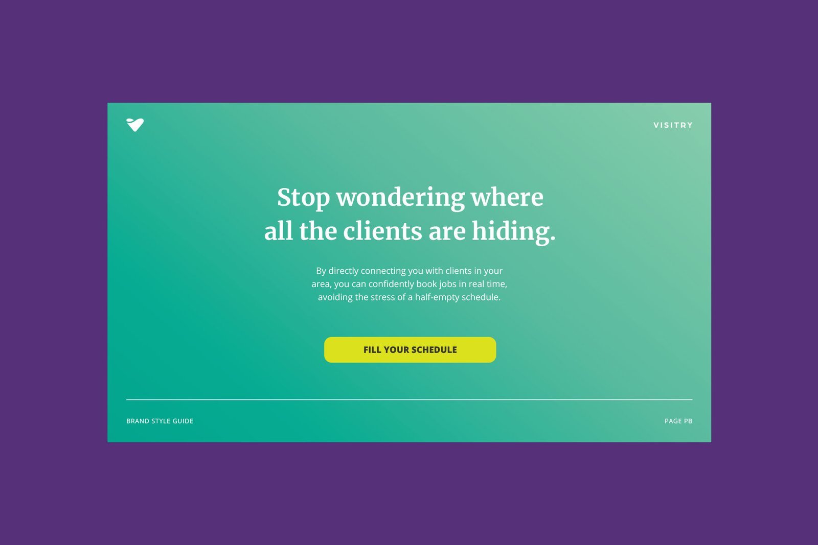 Home health app style guide page