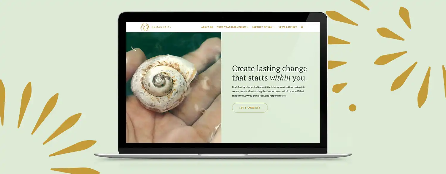 Website for a coaching and change work brand